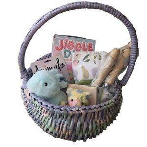 Easter Weaved Bunny Gardening Tools Basket
